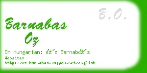 barnabas oz business card